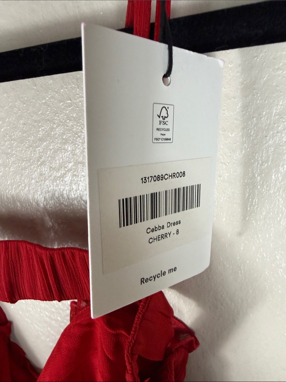 Reformation Cebba Dress Cherry - Picture 7 of 10